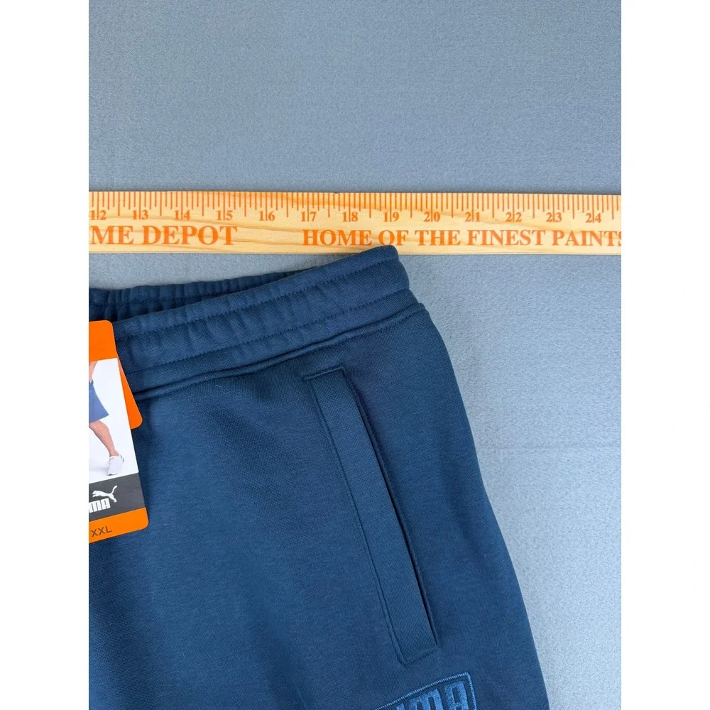 Puma Shorts Mens XXL Blue Sweat Fleece Athletic Gym‎ Casual New